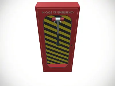 Fire Axe Box Low-poly 3D model