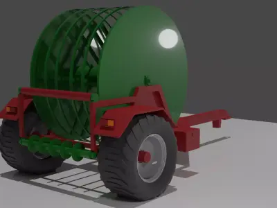 Low-poly Slurrykat Trailed Reeler 3D Model Low-poly 3D model
