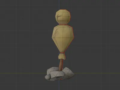 Low Poly Stylized Target Dummy  Free low-poly 3D model