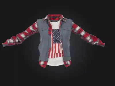 Patriotic Layers  A Bold Statement of National Pride 3D model