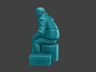 Actual Male Truck Driver AMTD 003 3D print model