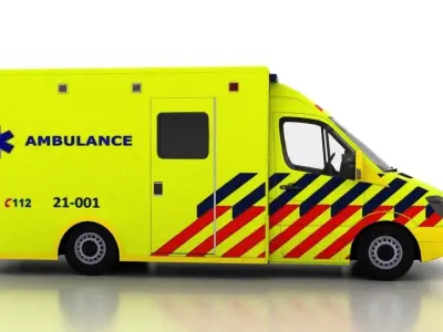 Mercedes Benz Sprinter Truck Netherlands Ambulance 3D model