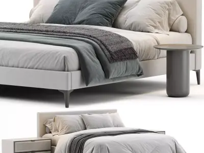 West Elm Emmett Bed 3D model