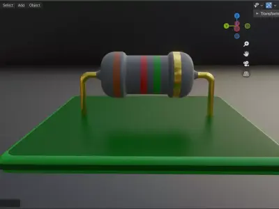 Resistor capacitor 3D print model