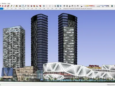 Sketchup Commercial Office Complex 207 3D model