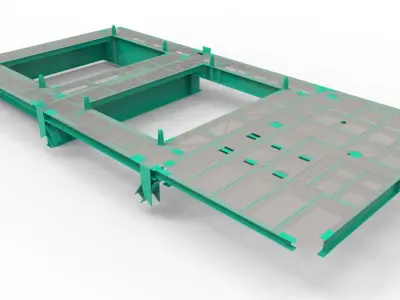 Plataforma platform - metalic structure Free 3D model