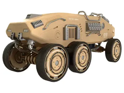 Mars Rover-1-Desert 3D model