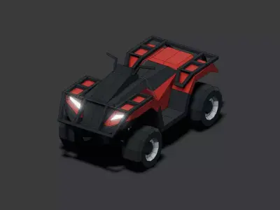 ATV Quad Bike Low-poly 3D model purchase