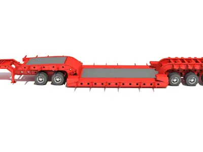 Lowboy Trailer 3D model