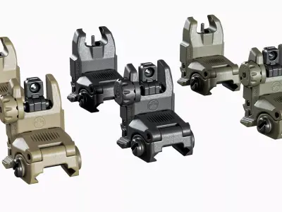  Magpul MBUS Ironsights Low-poly 3D model