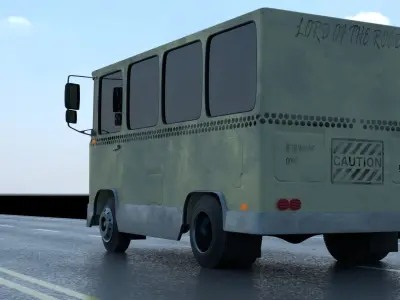 Minibus Deutz 1989 3D model
