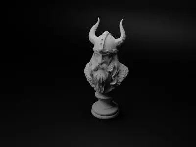 Danish Viking Bust Chess 3D print model