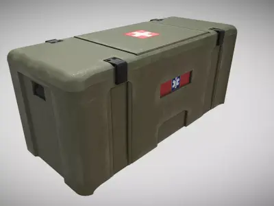 Medical Storage Box Low-poly 3D model
