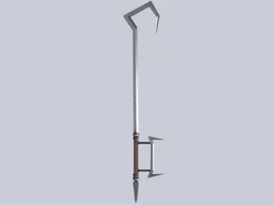 Hook sword Low-poly 3D model