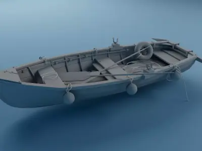 Simple Boat 3D model purchase
