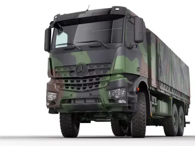 Mercedes Arocs Box Truck 6X6 3D model