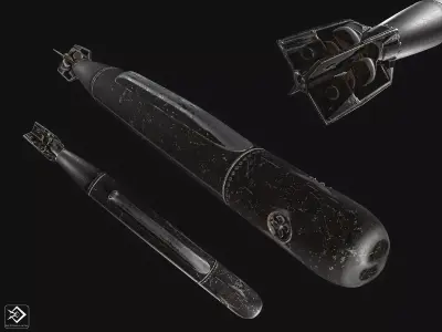 torpedo gun 3D model