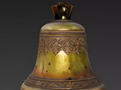 The Echo of Easter Antique Brass Bell 3D Model Low-poly 3D model