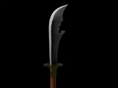 Naginata Low-poly 3D model