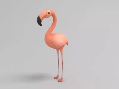 Flamingo 3D model 2
