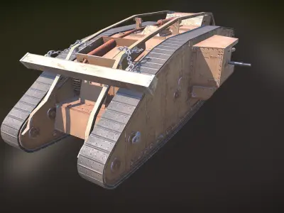 Mark IV tank  Low-poly 3D model