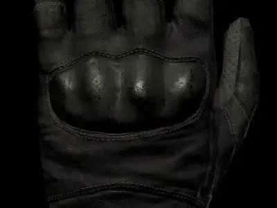 Black Military Tactical Glove Low-poly 3D model Low-poly 3D model