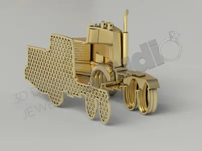 Highly detailed 3d truck model 3D print model