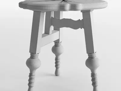 Vintage stool 3D model