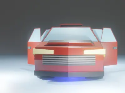 Free Low poly game ready sport car  Free low-poly 3D model