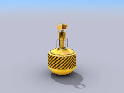 Ocean Buoy Low-poly 3D model