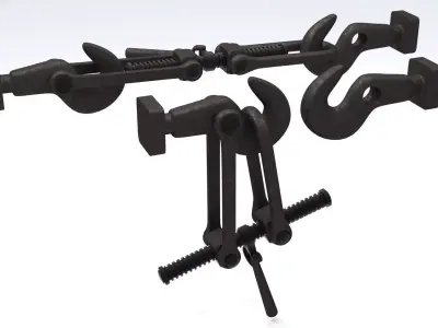 Railway Screwlink coupling arm 3D model