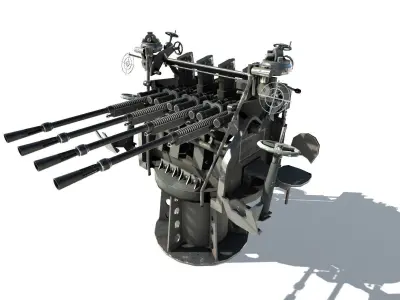 Heavy Machine Gun Low-poly 3D model