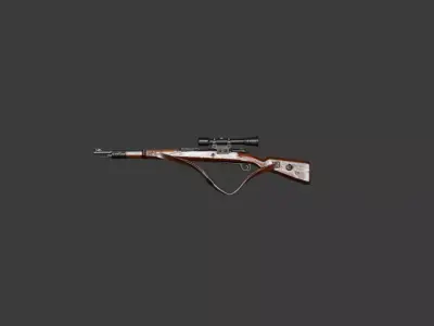 Kar98k Sniper Rifle  WWII Weapon 3D Model  3D model