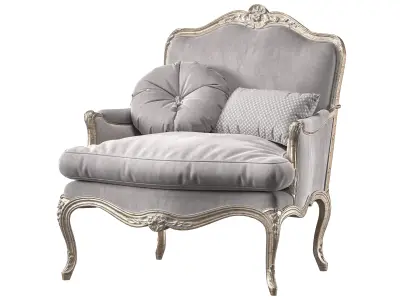 antique louis armchair art 245 3D model