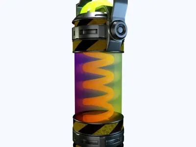 Capsule 3D model grenade launcher 3D model
