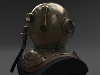 Skaphander - Diving helmet 3D model