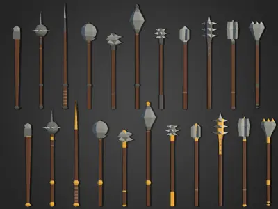 Low Poly Club Pack 1 Low-poly 3D model