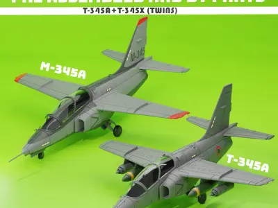 Aermachi T-345A M-345A TWINS PACK V3 3D print model