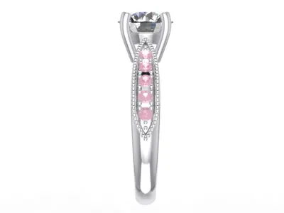 Jewelry Solitaire with Milligrains SI 3D print model