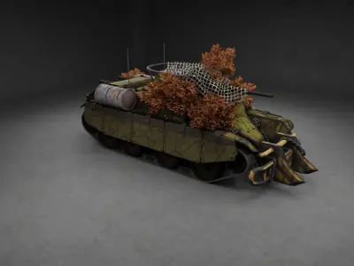 BT-7 Tank Low-poly 3D model