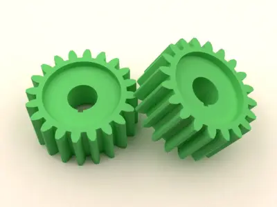Original Size Gear Wheel with 20 Tooth modul 5mm Ready for print 3D print model