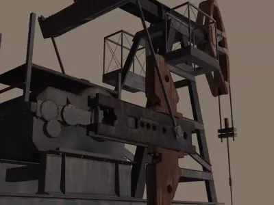 Oil Extractor Low-Poly Low-poly 3D model