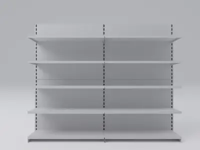Industrial shelves Free 3D model