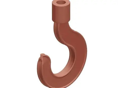 Plastic Crane Hook 3D model