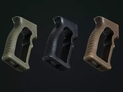 AK Skeleton Pistol Grip Low-poly 3D model