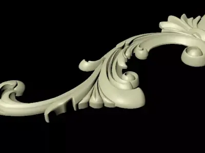 Central decor ornament for furniture 3D model 1157