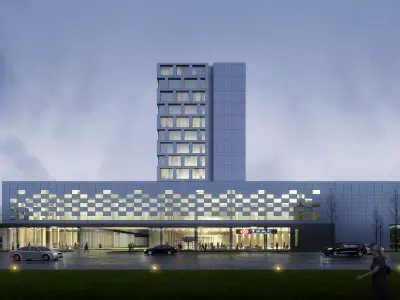 3Dmax fashion city commercial square building 435 3D model