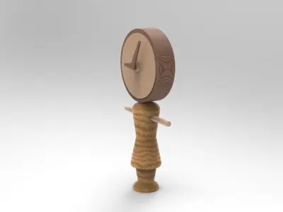 Nena Table Clock Low-poly 3D model