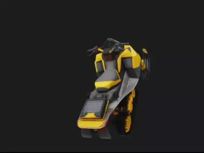 Snowmobile 3D Model 3D model