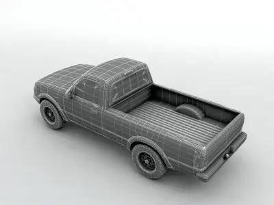 Small Pickup Truck 3D model